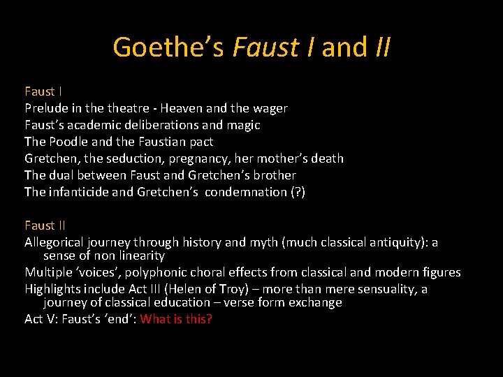 Goethe’s Faust I and II Faust I Prelude in theatre - Heaven and the