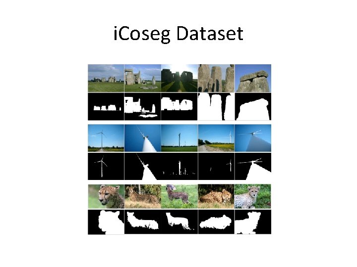 i. Coseg Dataset i. Coseg Dataset