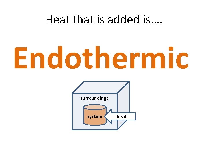 Heat that is added is…. Endothermic surroundings system heat 