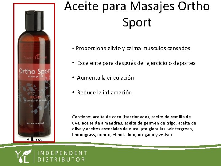 Aceite para Masajes Ortho Sport • Proporciona alivio y calma músculos cansados • Excelente