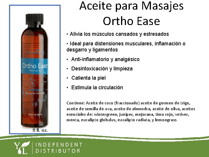 Aceite para Masajes Ortho Ease • Alivia los músculos cansados y estresados • Ideal