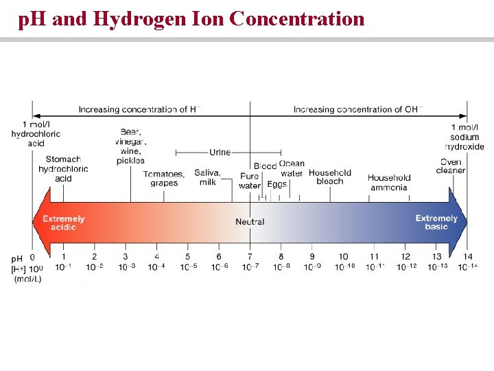 p. H and Hydrogen Ion Concentration p. H and Hydrogen Ion Concentration