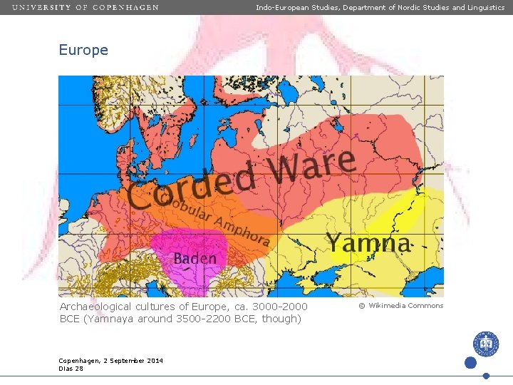 Indo-European Studies, Department of Nordic Studies and Linguistics Europe Archaeological cultures of Europe, ca.