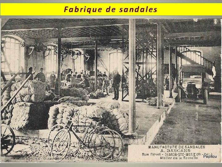 Fabrique de sandales 