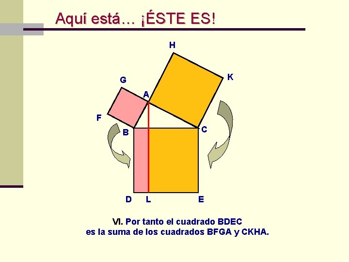 Aquí está… ¡ÉSTE ES! H K G A F C B D L Aquí está… ¡ÉSTE ES! H K G A F C B D L