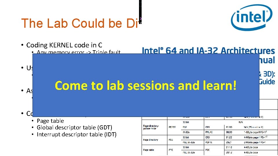 The Lab Could be Difficult • Coding KERNEL code in C • Any memory