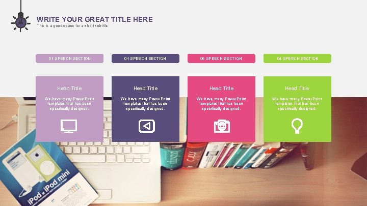 WRITE YOUR GREAT TITLE HERE This is a good space for a short subtitle WRITE YOUR GREAT TITLE HERE This is a good space for a short subtitle