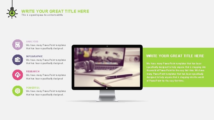 WRITE YOUR GREAT TITLE HERE This is a good space for a short subtitle WRITE YOUR GREAT TITLE HERE This is a good space for a short subtitle