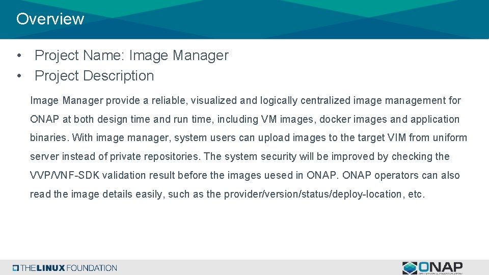 Overview • Project Name: Image Manager • Project Description Image Manager provide a reliable, Overview • Project Name: Image Manager • Project Description Image Manager provide a reliable,