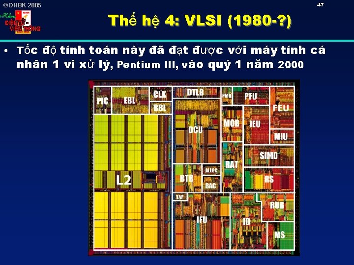 47 © DHBK 2005 Thế hệ 4: VLSI (1980 -? ) • Tốc độ