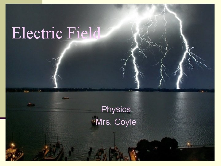 Electric Field Physics Mrs. Coyle 