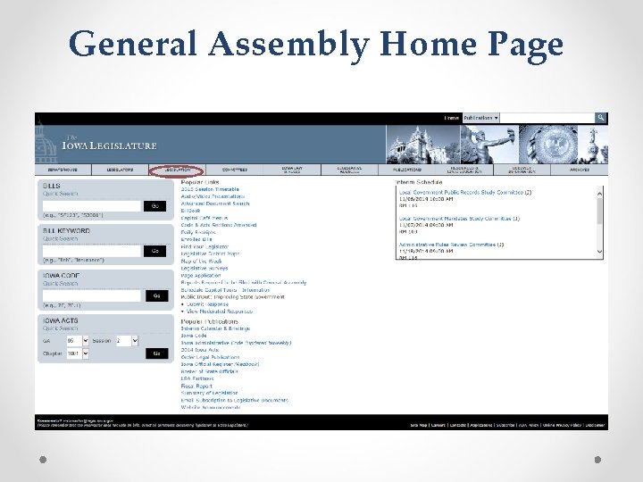 General Assembly Home Page 