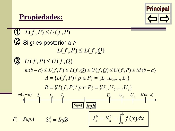 Propiedades: Si Q es posterior a P 