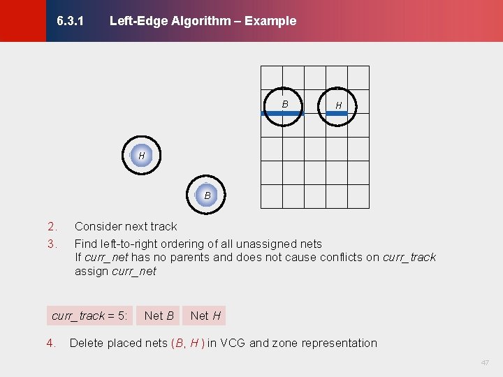 Left-Edge Algorithm – Example © KLMH 6. 3. 1 B H H B Consider Left-Edge Algorithm – Example © KLMH 6. 3. 1 B H H B Consider