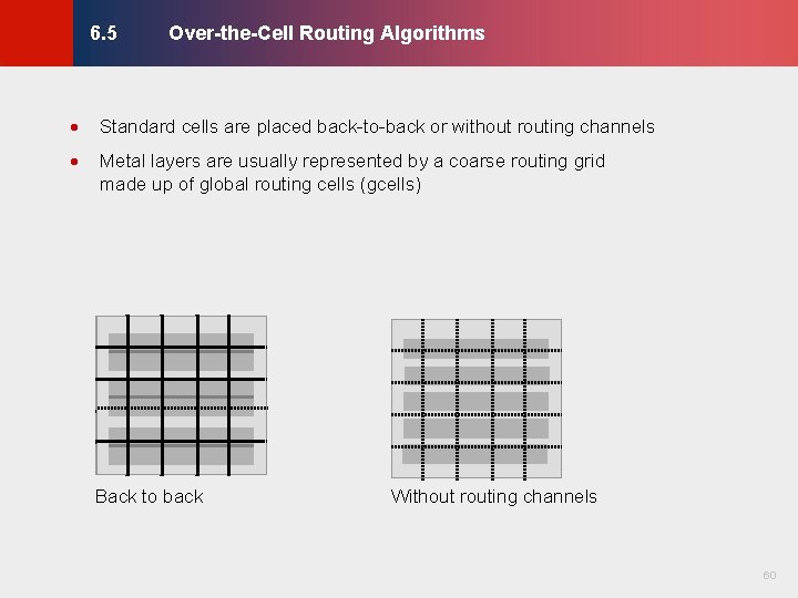 Over-the-Cell Routing Algorithms © KLMH 6. 5 · Standard cells are placed back-to-back or Over-the-Cell Routing Algorithms © KLMH 6. 5 · Standard cells are placed back-to-back or