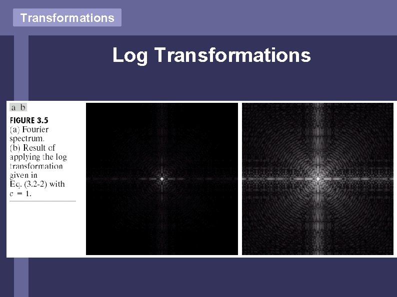 Transformations Log Transformations Transformations Log Transformations