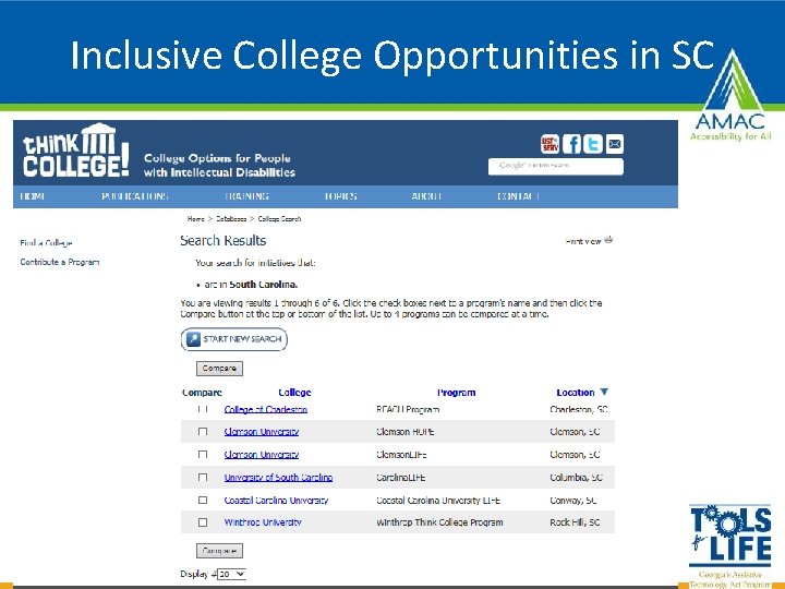 Inclusive College Opportunities in SC 