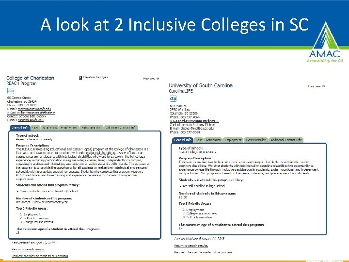 A look at 2 Inclusive Colleges in SC 