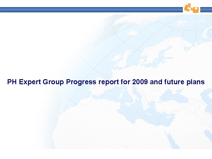 PH Expert Group Progress report for 2009 and future plans 