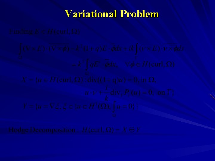 Variational Problem 