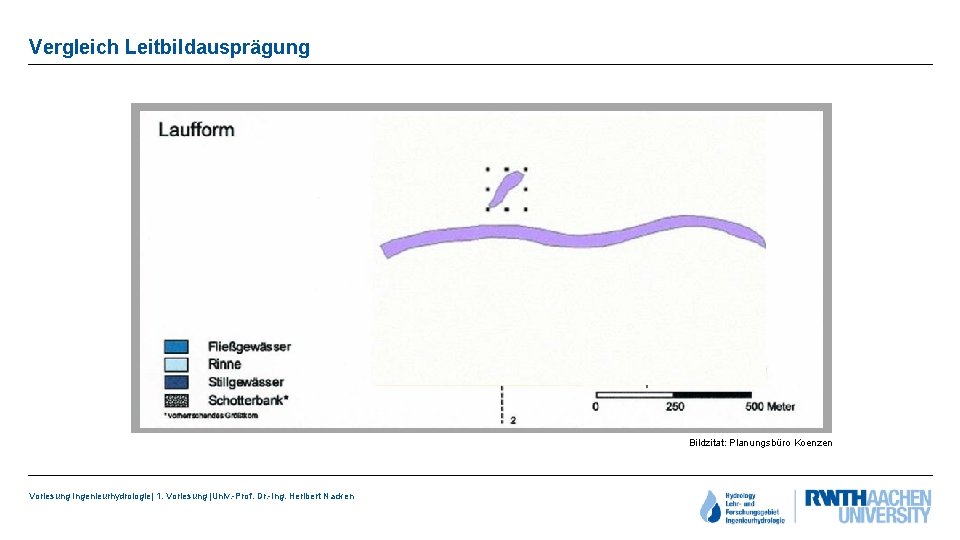 Vergleich Leitbildausprägung Bildzitat: Planungsbüro Koenzen Vorlesung Ingenieurhydrologie| 1. Vorlesung |Univ. -Prof. Dr. -Ing. Heribert