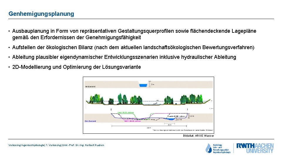 Genhemigungsplanung • Ausbauplanung in Form von repräsentativen Gestaltungsquerprofilen sowie flächendeckende Lagepläne gemäß den Erfordernissen