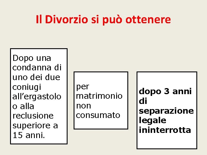 Il Divorzio si può ottenere Dopo una condanna di uno dei due coniugi all’ergastolo