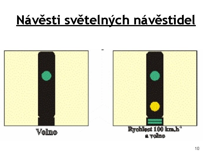 Návěsti světelných návěstidel 10 