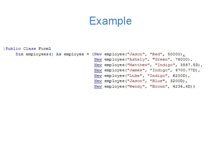 Example Example