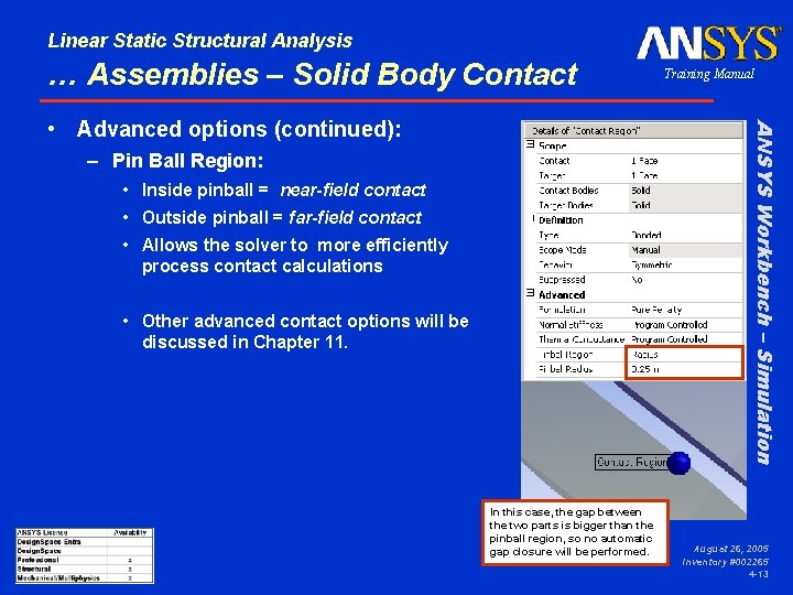 Linear Static Structural Analysis … Assemblies – Solid Body Contact ANSYS Workbench – Simulation