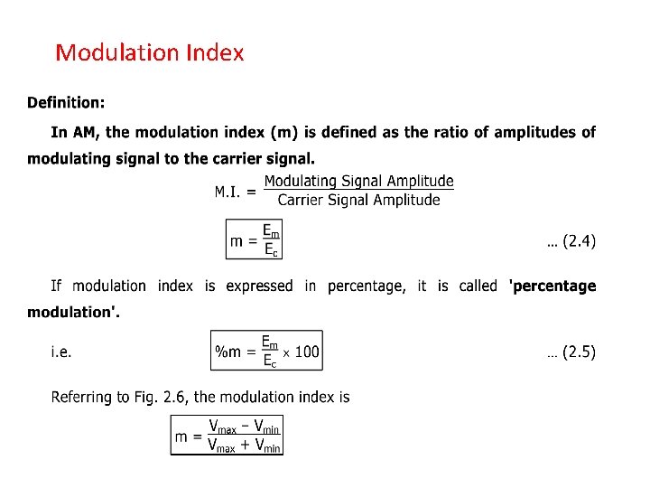 Modulation Index 