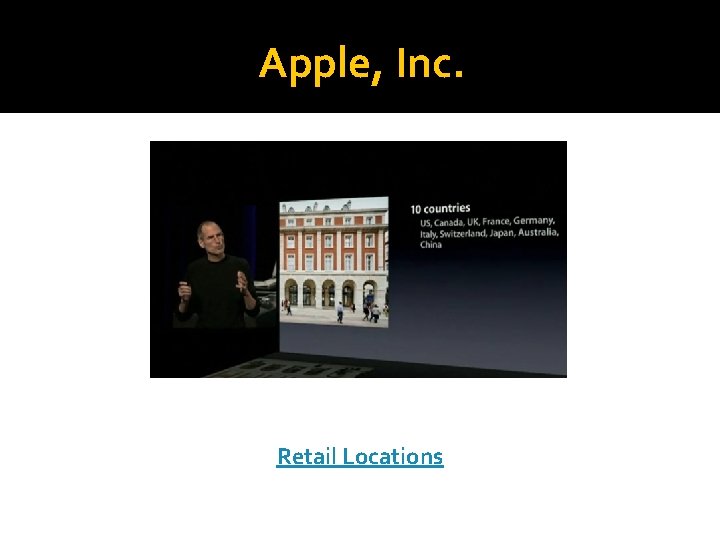 Apple, Inc. Retail Locations 