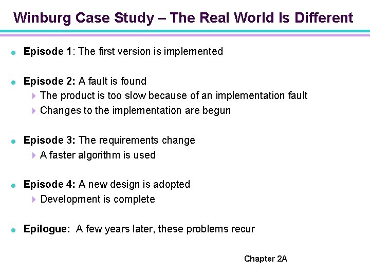 Winburg Case Study – The Real World Is Different = Episode 1: The first