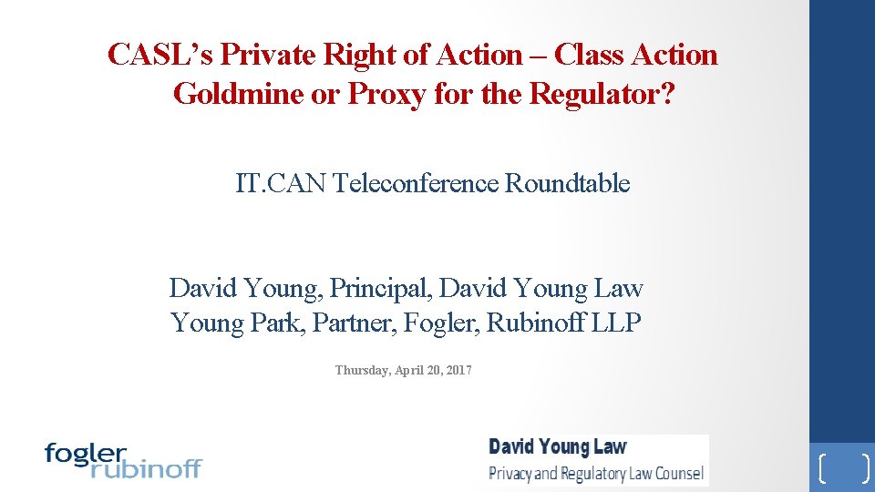 CASL’s Private Right of Action – Class Action Goldmine or Proxy for the Regulator?