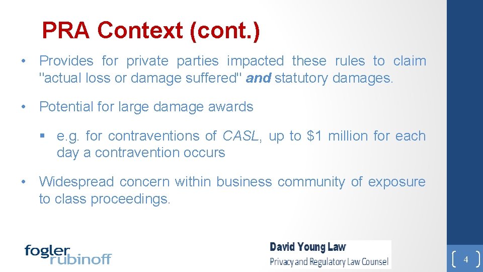 PRA Context (cont. ) • Provides for private parties impacted these rules to claim