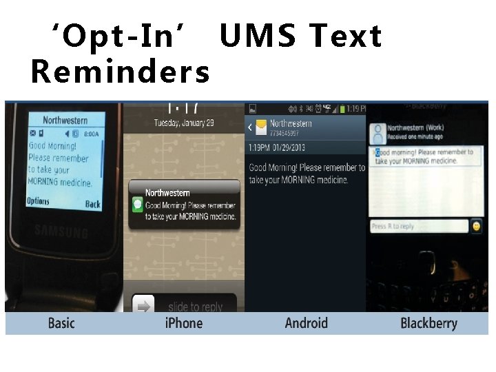 ‘Opt-In’ UMS Text Reminders 