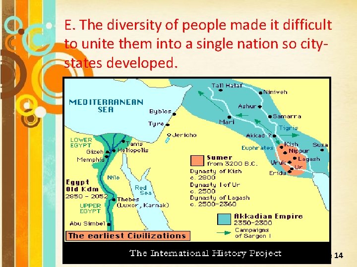 E. The diversity of people made it difficult to unite them into a single E. The diversity of people made it difficult to unite them into a single