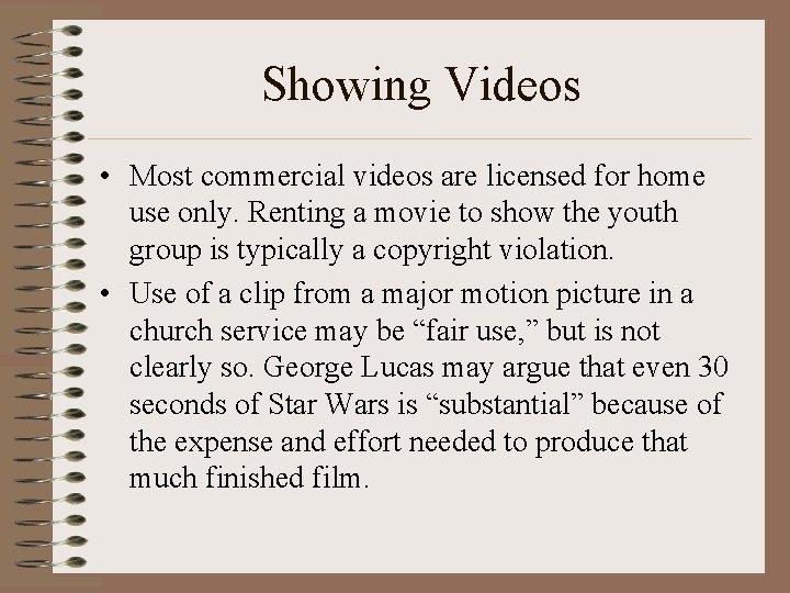 Showing Videos • Most commercial videos are licensed for home use only. Renting a