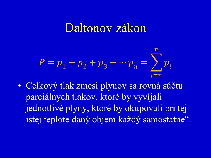 Daltonov zákon • 
