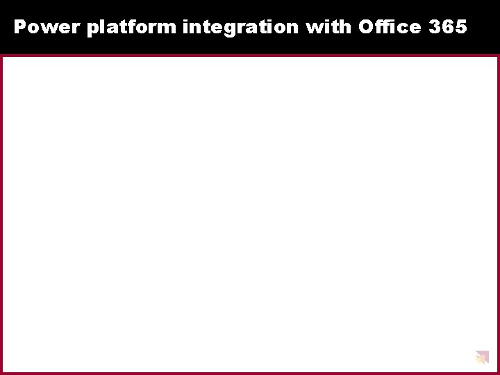 Power platform integration with Office 365 