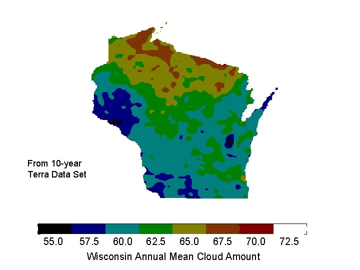 From 10 -year Terra Data Set 55. 0 57. 5 60. 0 62. 5