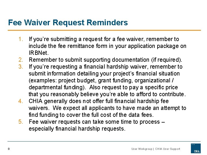 Fee Waiver Request Reminders 1. If you’re submitting a request for a fee waiver, Fee Waiver Request Reminders 1. If you’re submitting a request for a fee waiver,