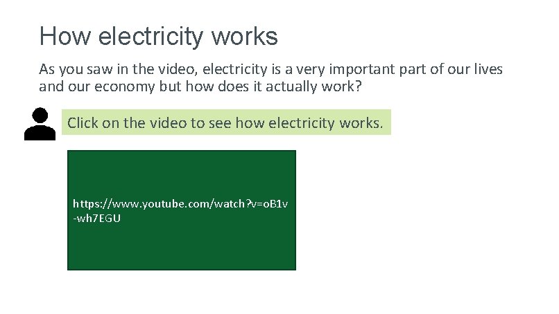 How electricity works As you saw in the video, electricity is a very important How electricity works As you saw in the video, electricity is a very important