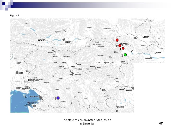 Figure 6 The state of contaminated sites issues in Slovenia 47 