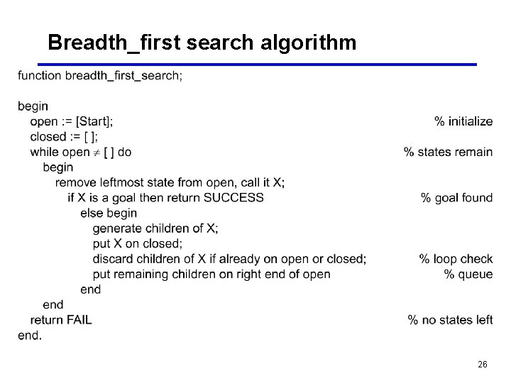 Breadth_first search algorithm 26 