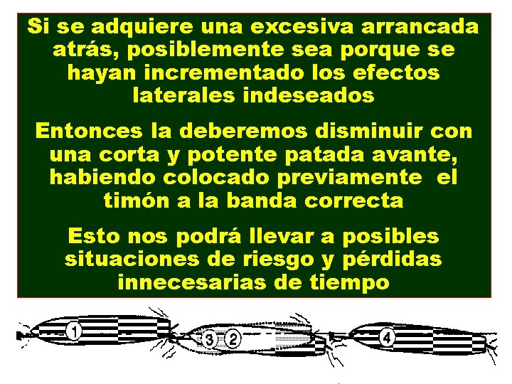 Si se adquiere una excesiva arrancada atrás, posiblemente sea porque se hayan incrementado los