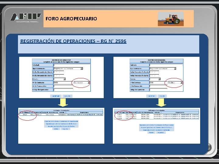 FORO AGROPECUARIO REGISTRACIÓN DE OPERACIONES – RG N° 2596 