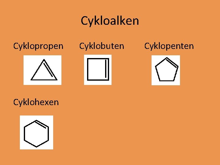 Cykloalken Cyklopropen Cyklohexen Cyklobuten Cyklopenten 