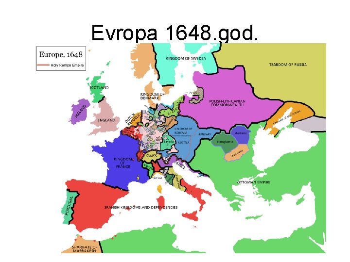 Evropa 1648. god. 