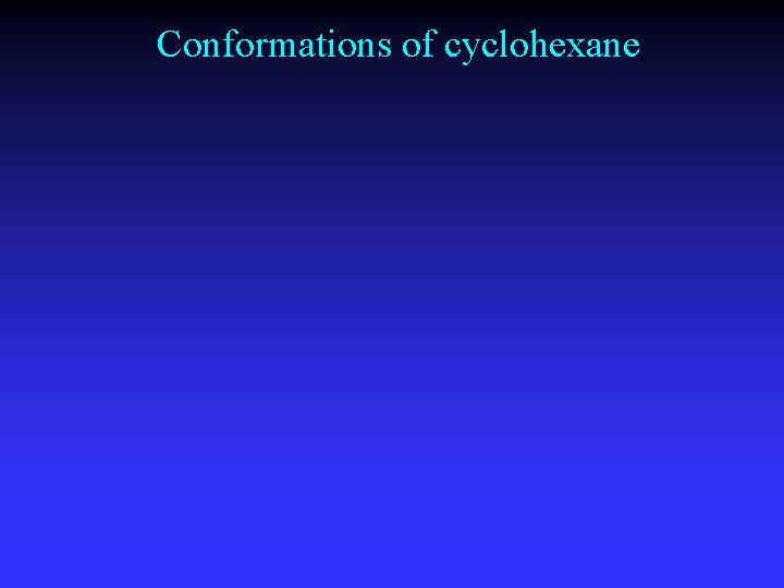 Conformations of cyclohexane 